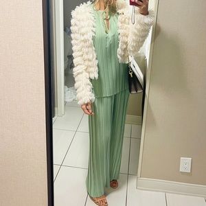 Mango Pleated pull on pants